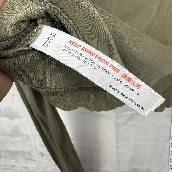 NWT Urban Outfitters Out From Under Olive Long Sleeve Cutout Crop Top Sz M Y2K - Picture 7 of 9